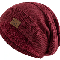 Skanto | Luna Warme Winter Beanie – Zacht Gebreid met Fleece Voering