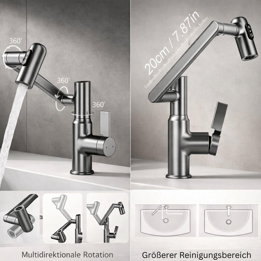 Keukenkraan voor Keuken & Badkamer | Flexibele Keukenarmatuur | Spoelbakarmatuur | Aqualior