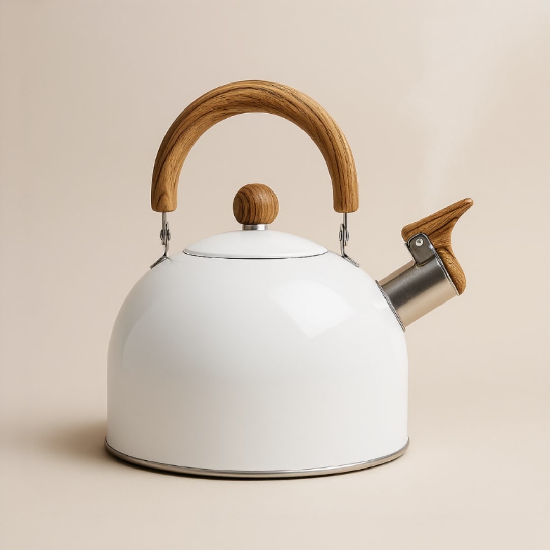 Waterkoker voor Inductie & Fornuis | Waterketel van RVS in Retro Look | Kessora