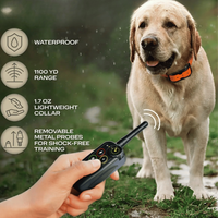 Langere Bereik 1000m Waterdichte Honden Trainings E-Collar & Afstandsbediening