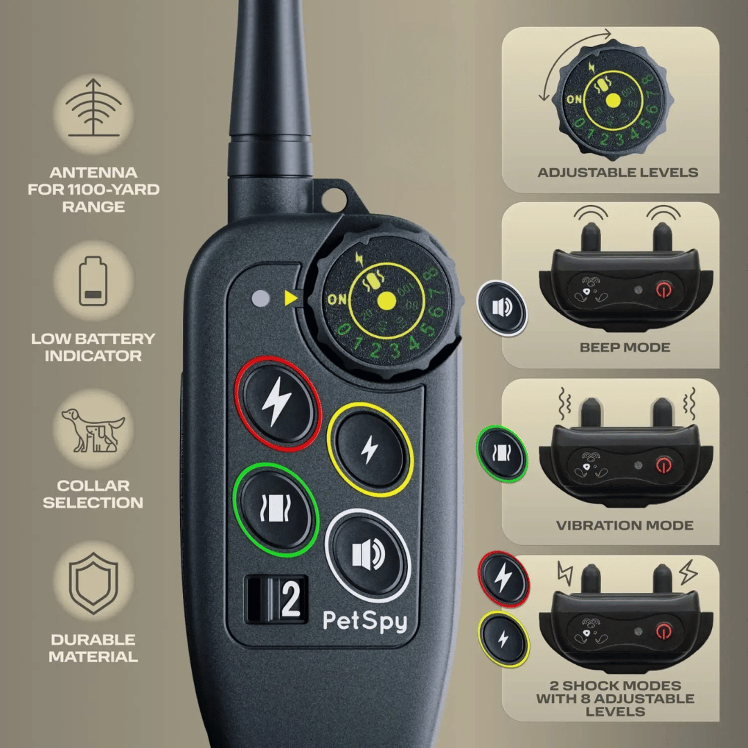 Langere Bereik 1000m Waterdichte Honden Trainings E-Collar & Afstandsbediening