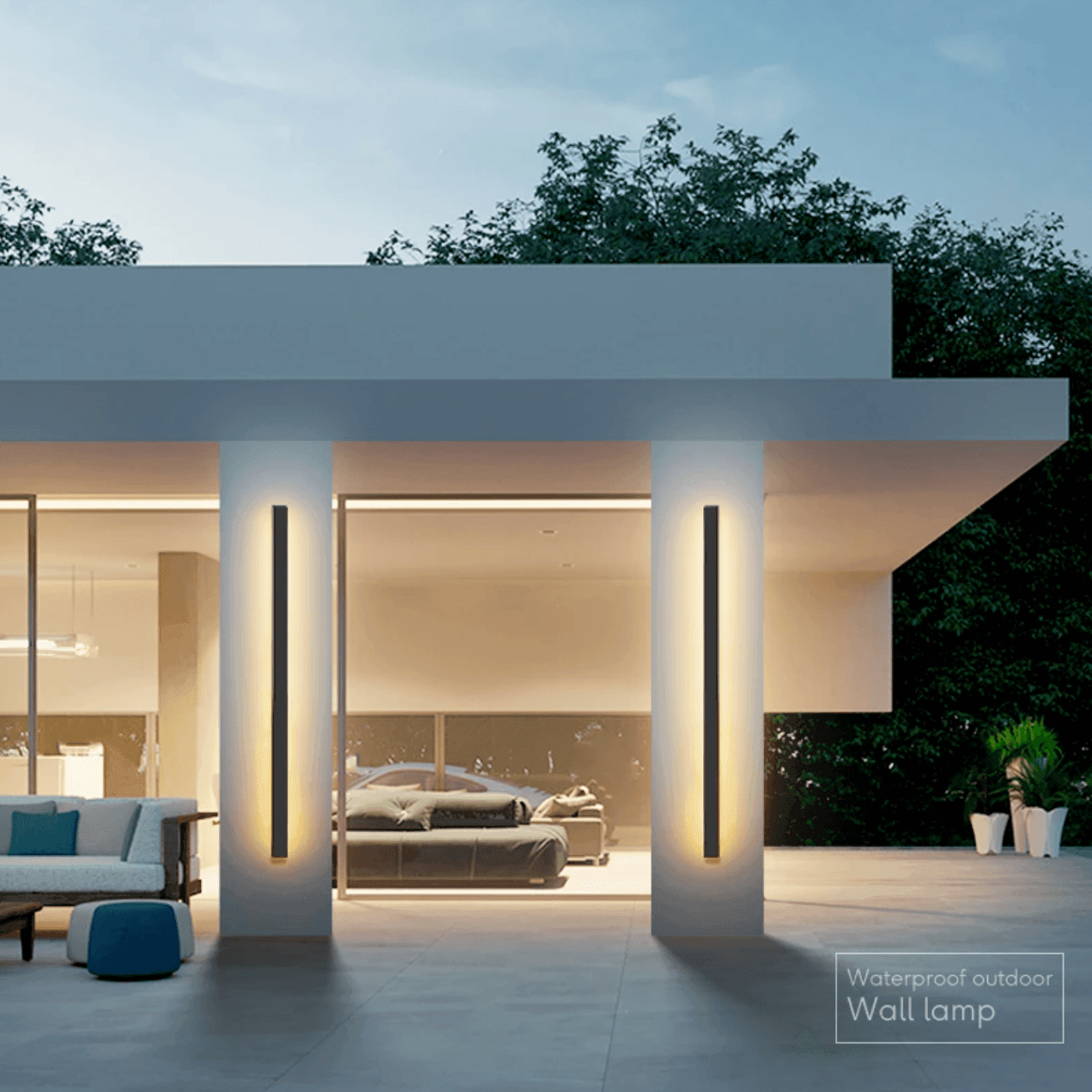 Strakke Verticale LED Wandlamp – Weerbestendige Buitenelegantie