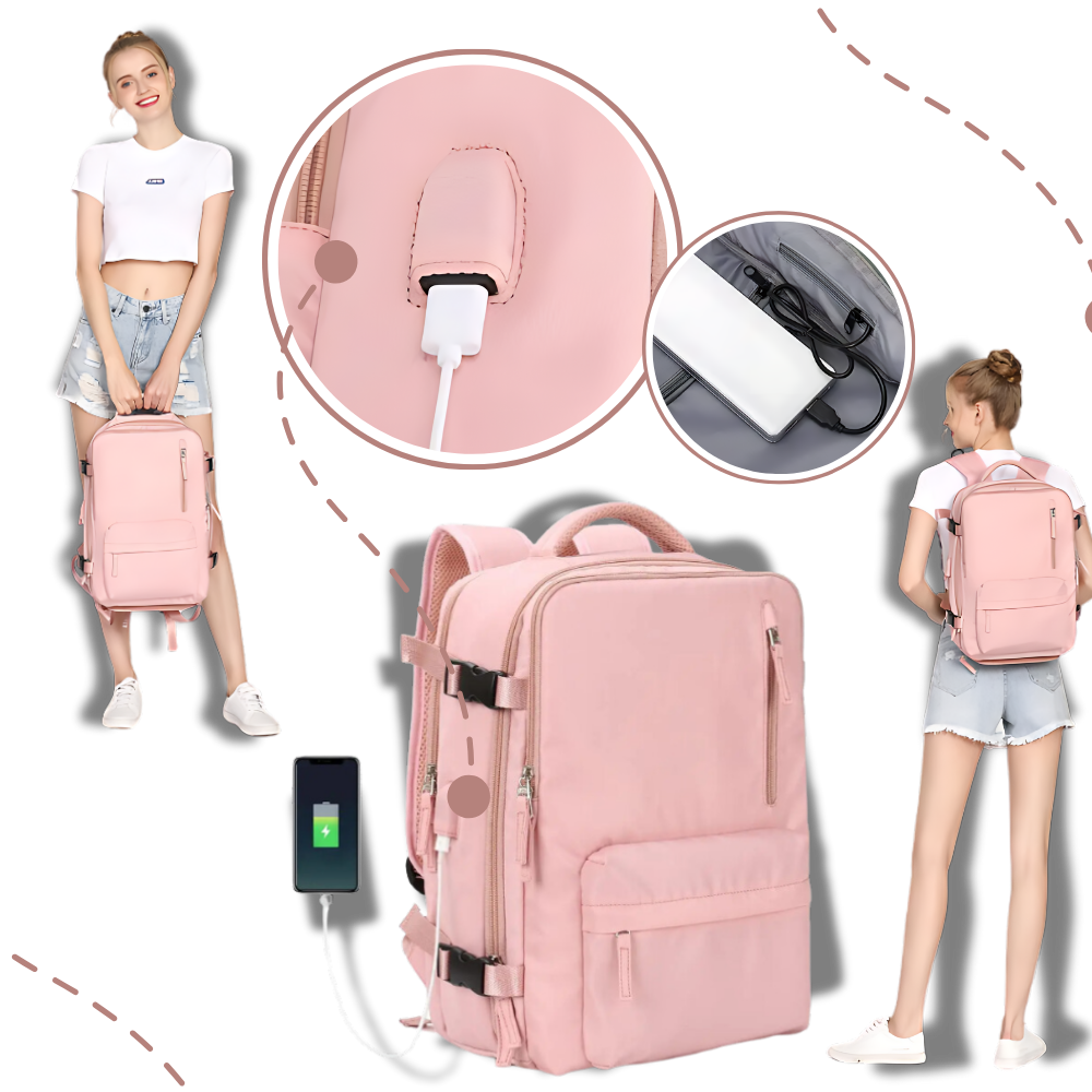 Waterdichte reisrugzak met USB
