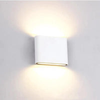 Bastro Moderne Rechthoekige Waterdichte Buitenwandlamp, Zwart/Wit