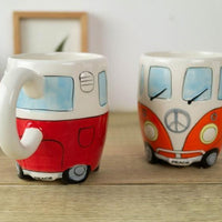 GroovyCup Camperbus-Becher – Retro-keramische Koffiemok 330 ml