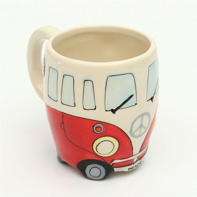 GroovyCup Camperbus-Becher – Retro-keramische Koffiemok 330 ml