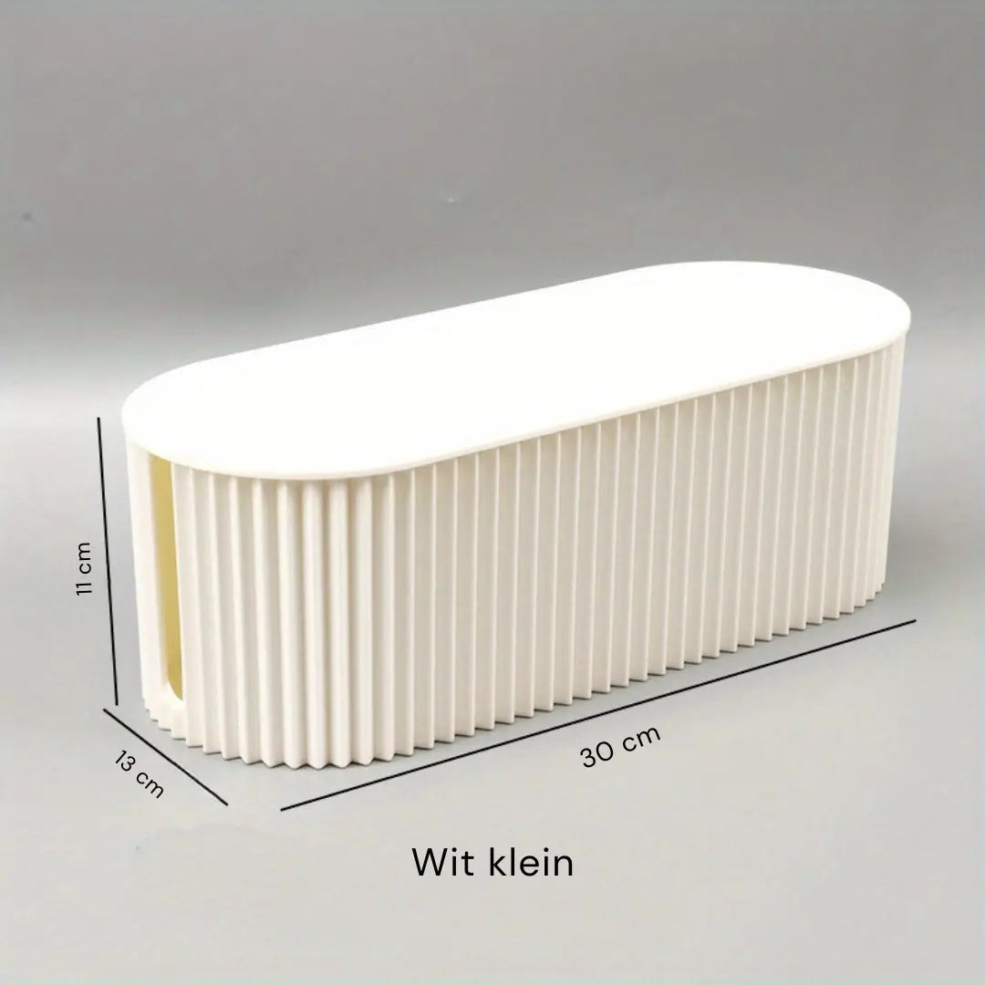 Ordoca Kabelbox Bureau Organizer | Kabelbeheer & Opberging | Wit | 30x11x13 cm