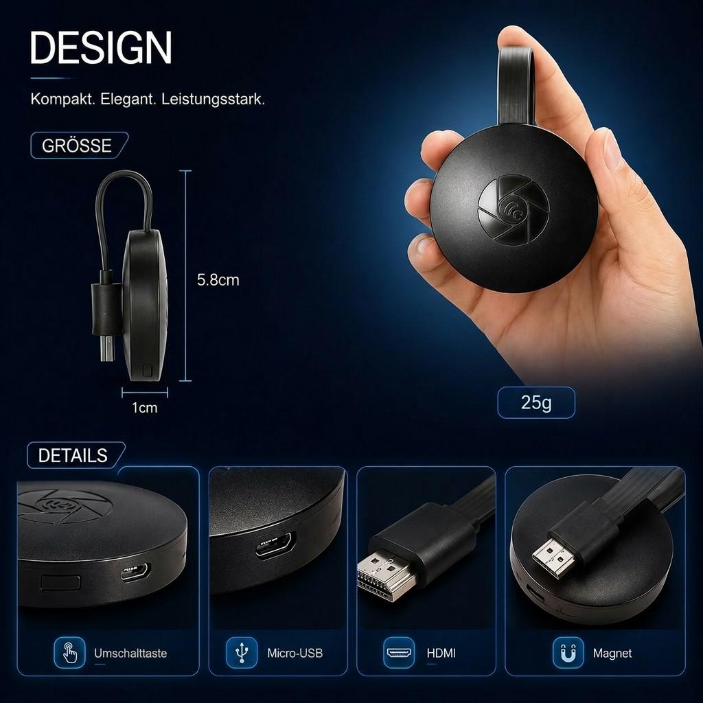 WLAN HDMI Adapter voor Scherm Spiegelen | SpiegelFunk
