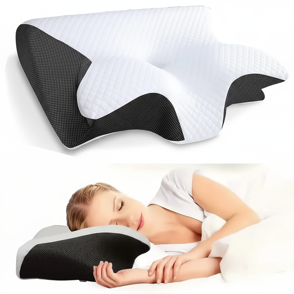 DreamAlign Orthopedisch Kussen – Luxe Geheugenkussen voor Nekpijn & Alle Slaapposities