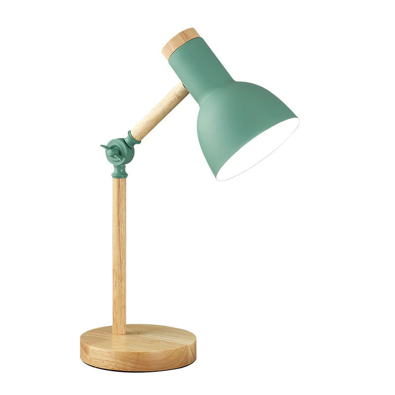 Brehn | Nordivio Scandinavische Tafellamp | Verstelbaar & Opvouwbaar | Hout & Metaal | Hoogte 45 cm