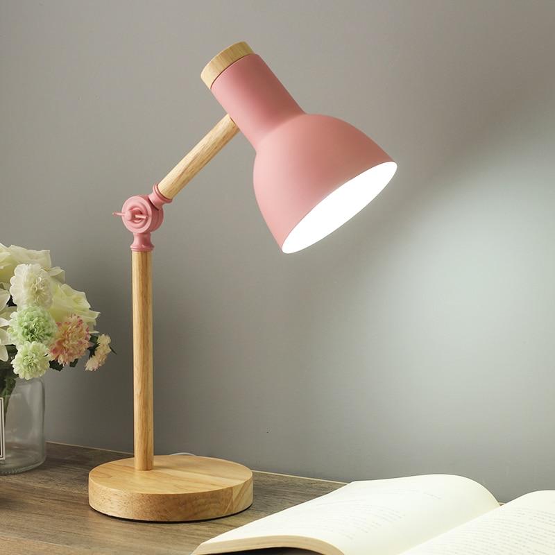 Brehn | Nordivio Scandinavische Tafellamp | Verstelbaar & Opvouwbaar | Hout & Metaal | Hoogte 45 cm