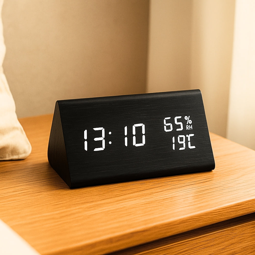 Elora Houten LED Alarmklok Digitale Weergave