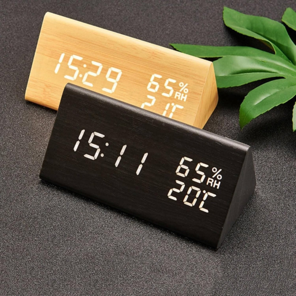 Elora Houten LED Alarmklok Digitale Weergave