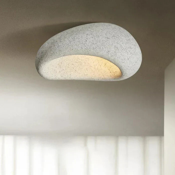 LED plafondlamp in wabi-sabi stijl – decoratieve organische plafonnière