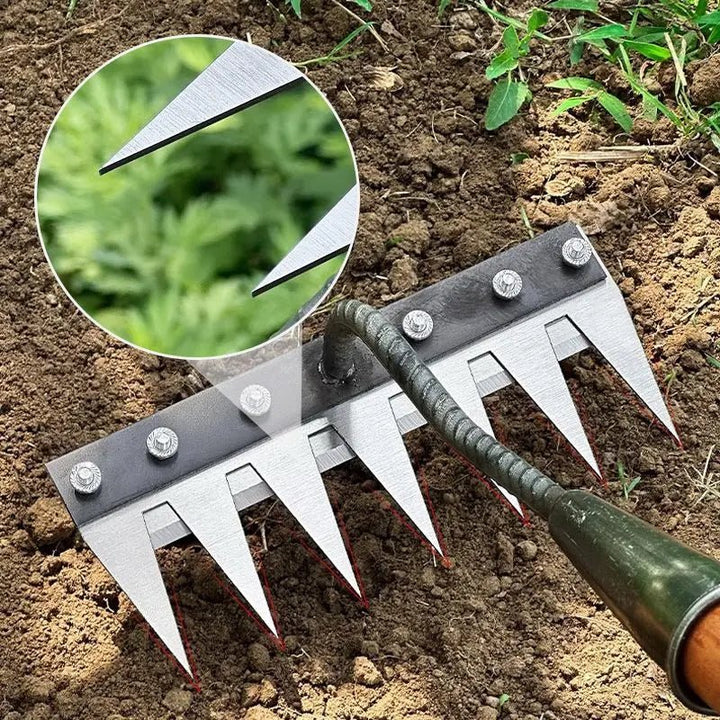 Onkruidhark voor tuinonderhoud | Robuuste tuinhark | WortelKracht