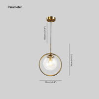 Zoey Glazen Hanglamp met een Metalen Ring