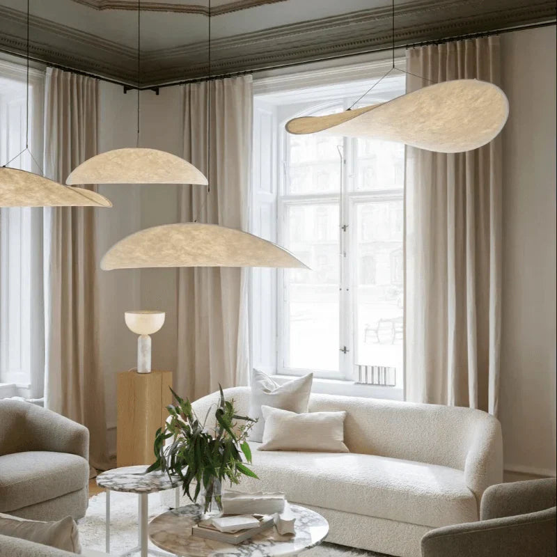 Japandi design hanglamp in de vorm van een verlengd paneel – moderne elegantie