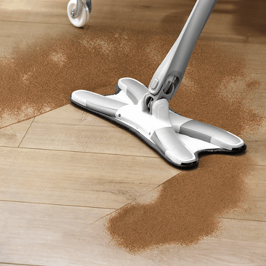 Draaibare vloermop 360° | Ideaal voor grondige reiniging, deze mop is voorzien van microvezel pads en een roterende kop voor veelzijdig gebruik.
