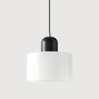 Moderne hanglamp van gekleurd glas in Bauhaus-stijl