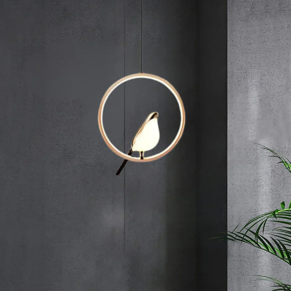 Luxe Hanglamp met Gouden Vogel
