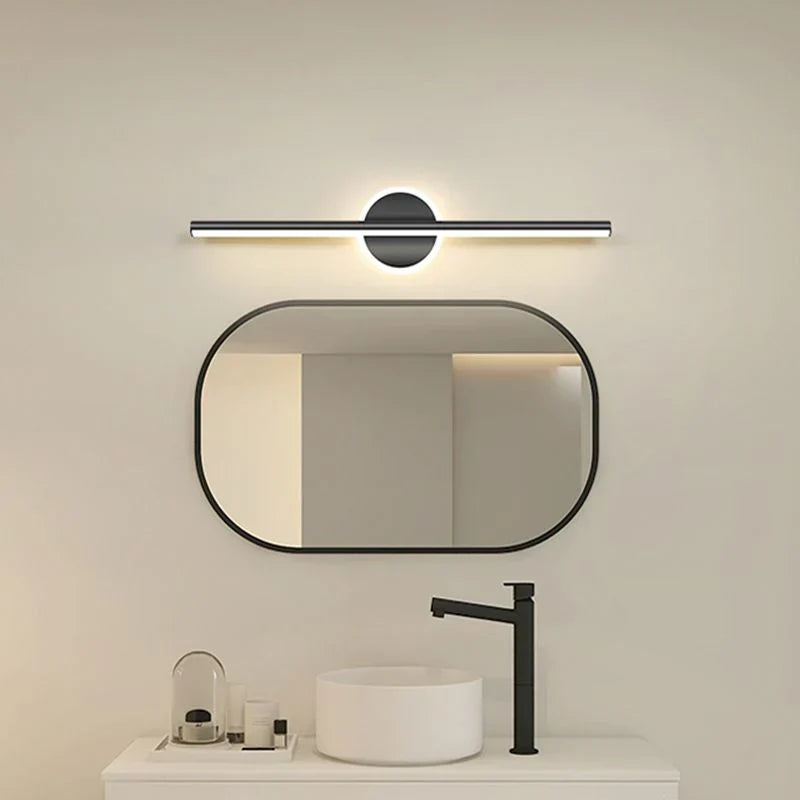 Moderne LED Wandlamp in Lijnvorm met Ronde Element – Design Verlichting
