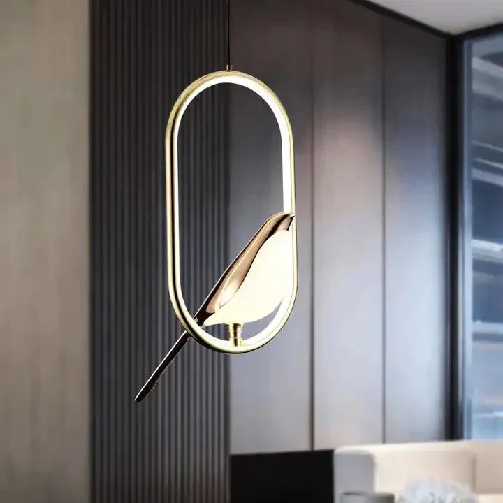 Luxe Hanglamp met Gouden Vogel