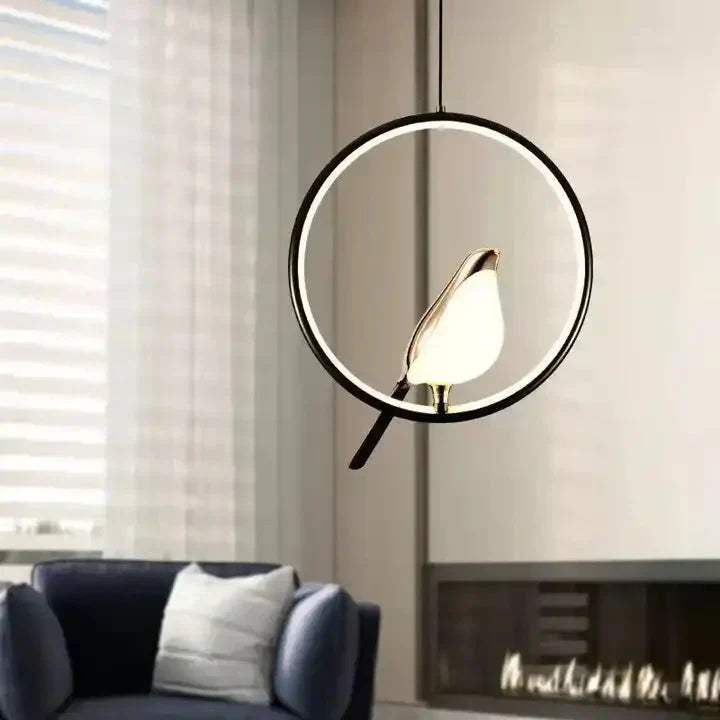 Luxe Hanglamp met Gouden Vogel