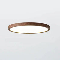 Moderne ronde LED plafondlamp met houten frame