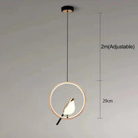 Luxe Hanglamp met Gouden Vogel