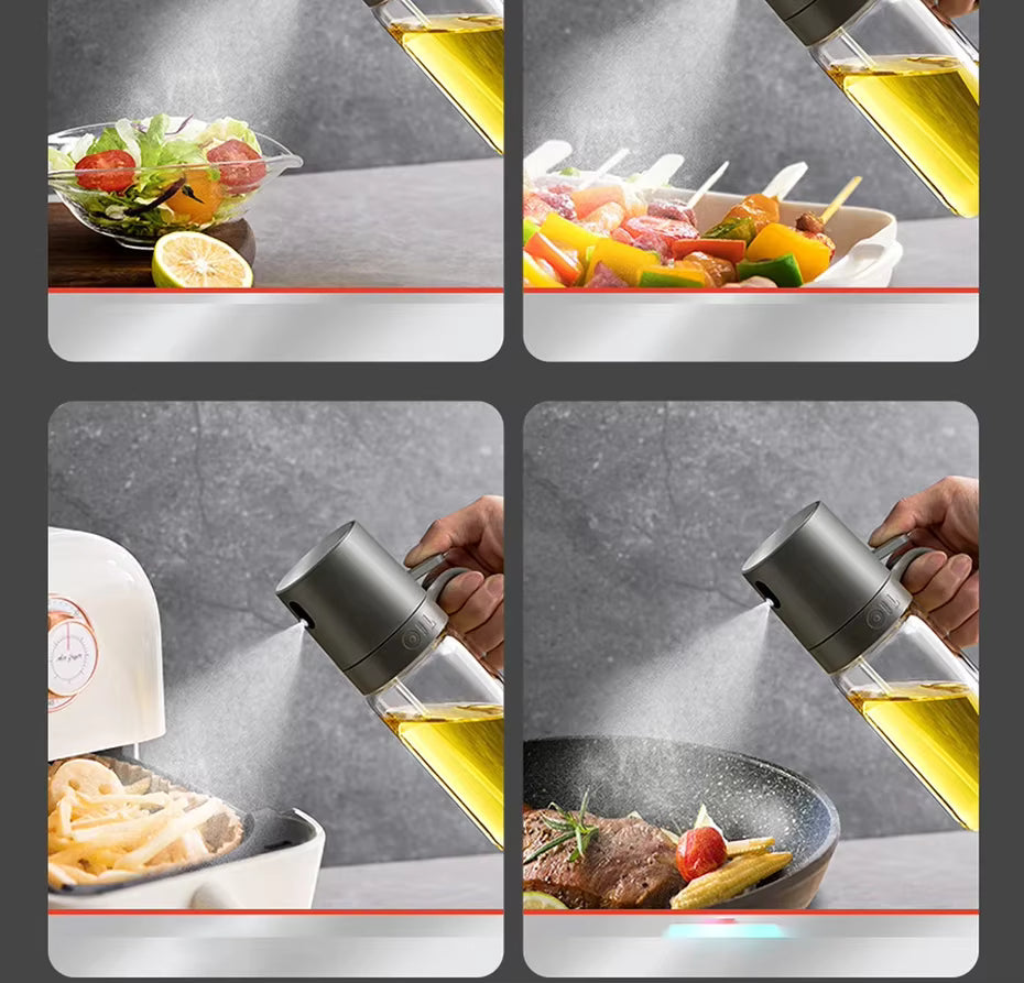 Gourmet Mist 250ml Hoge Borosilicaatglas Olie Sprayfles – Perfect voor Gezond Koken
