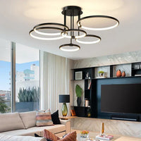 Moderne LED-lamp met ringen – plafondlamp in geometrische vorm